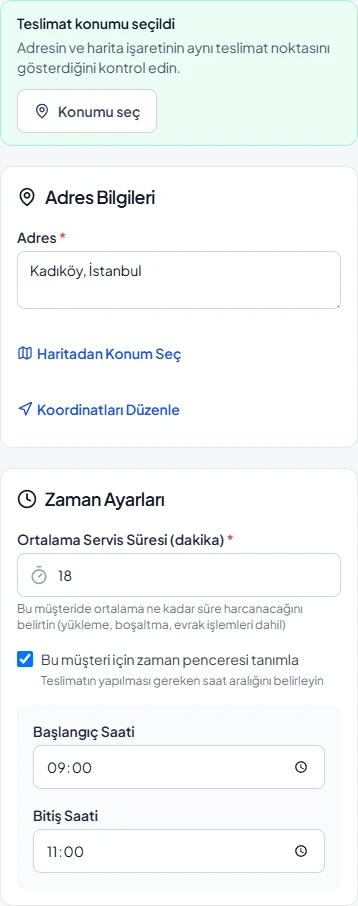 YolPilot müşteri detay ekranının örnek operasyon verileriyle görünümü